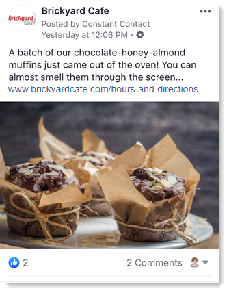 Example Facebook Post in a Mobile News Feed