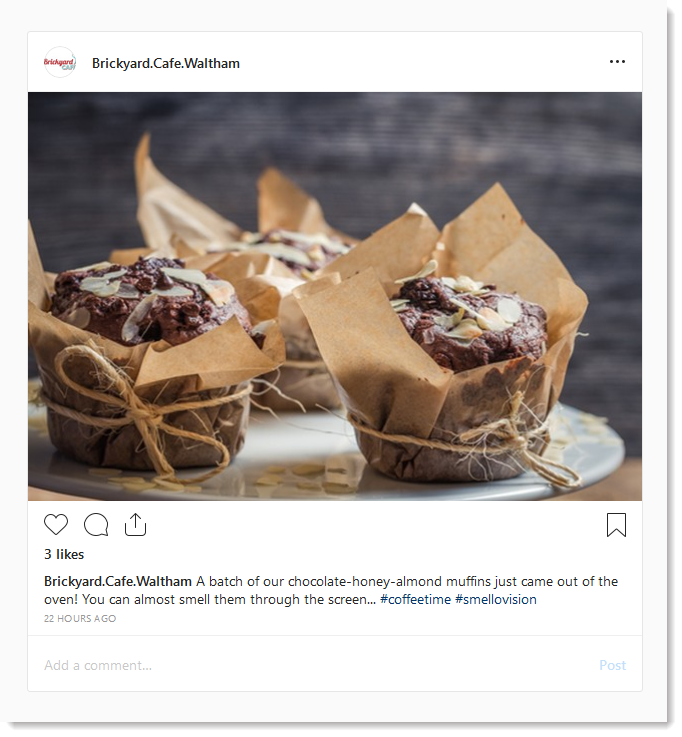 Example Instagram Post in a Desktop Feed
