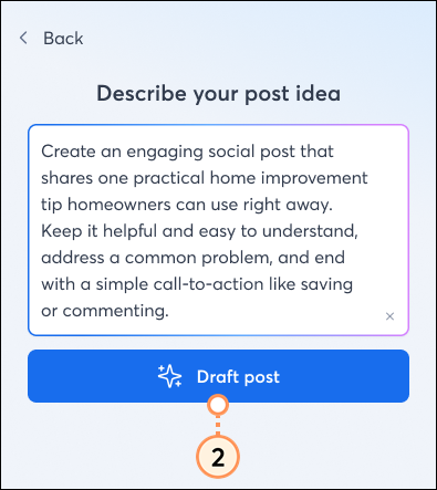 Draft post button