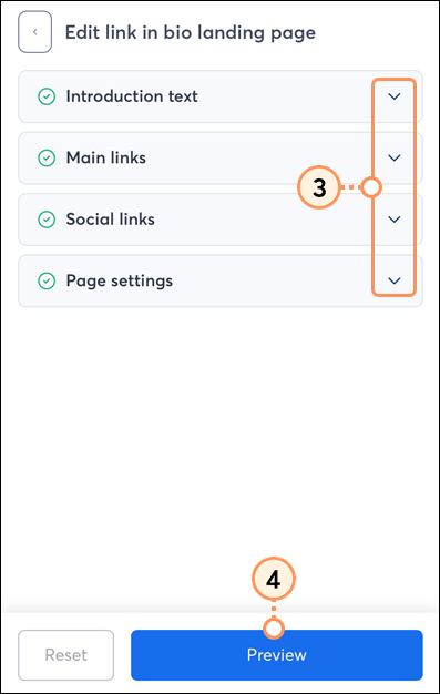 Edit page and preview