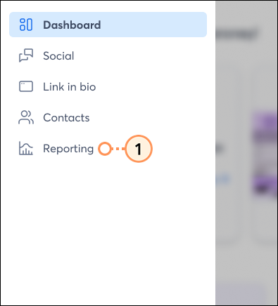 Left navigation Reporting tab