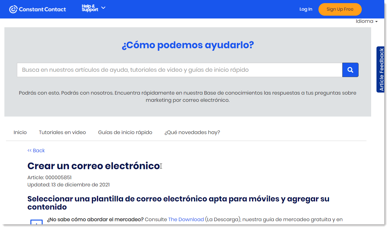 Knowledge Base translated into Spanish