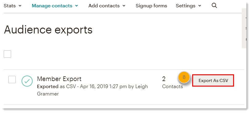 Export Subscribed And Unsubscribed Contacts From Mailchimp To Import Into Constant Contact