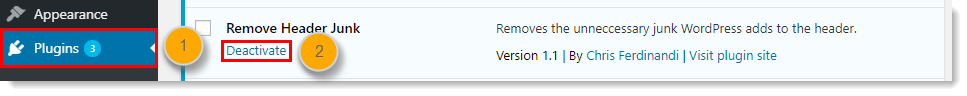 Deactivate Plugin