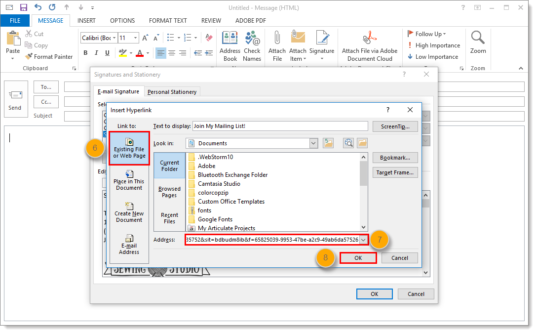 How To Add Hyperlink Button In Outlook Email Signature Printable