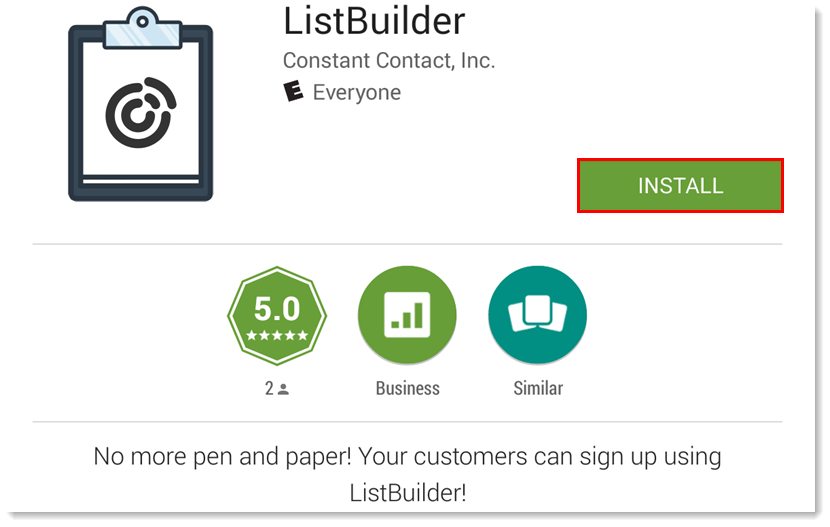 Install Button