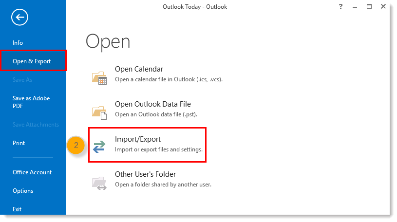 export outlook account settings 2013