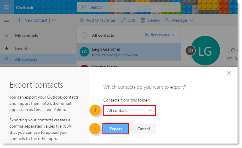 how to export contacts from outlook 2016 for mac to excel