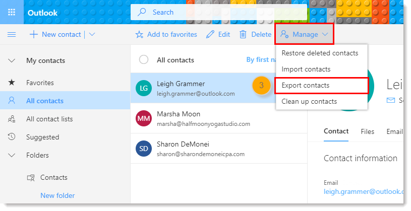 how to import contacts into outlook from carbonite