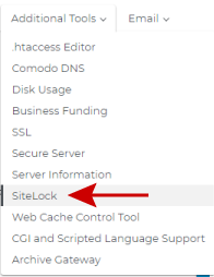 Select the SiteLock option