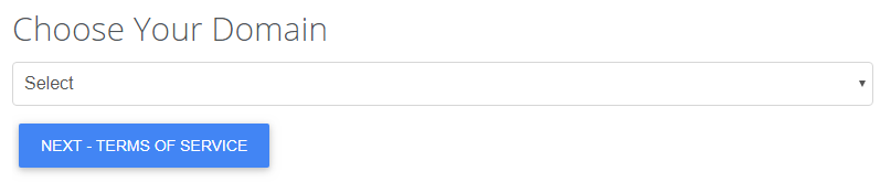 Select the domain you want to protect