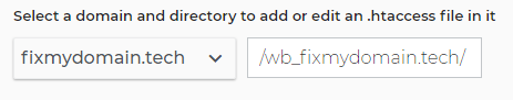 Select the correct domain and directory first.