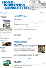 Home Inspection Newsletter