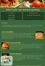 Restaurant Newsletter