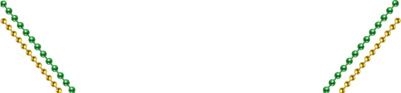Mardi Grass Footer Banner