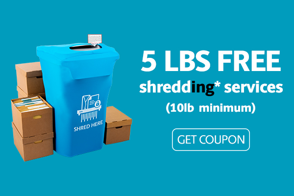 5LBS FREE shredding services (10ob minimum). GET COUPON