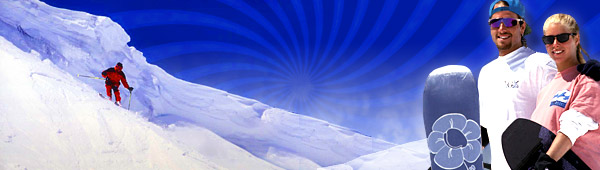 Snowboarding couple