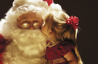 Kissing Santa