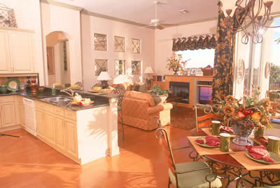Kitchen with island