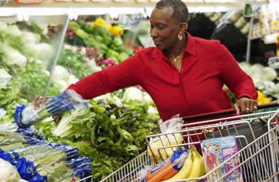 Woman grocery shopping